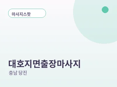 당진 대호지면 출장마사지